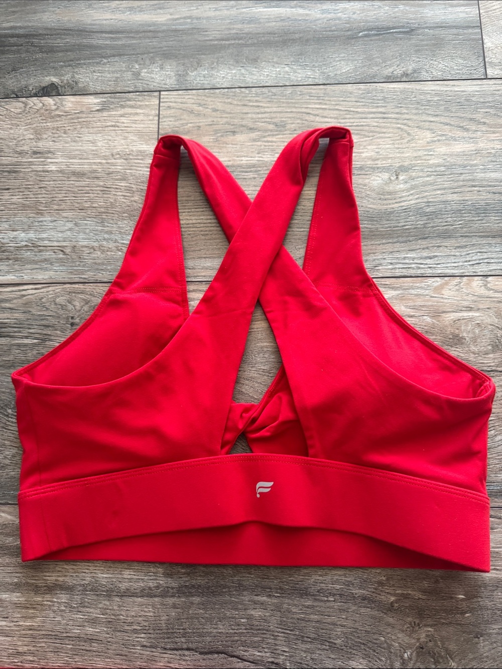 Fabletics Red High-Waist Leggings with Twist-Back Sports Bra Set - Picture 3 of 4